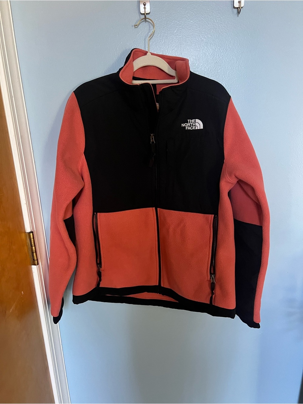 The North Face Pink and Black Fleece Jacket